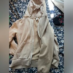 Tan zip up